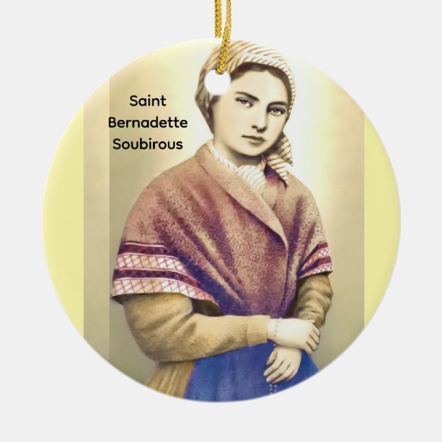 Décoration En Céramique Saint Bernadette Soubirous (Devant)