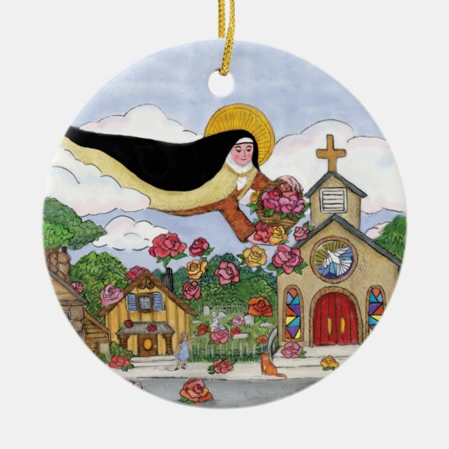 Décoration En Céramique Saint Thérèse de Lisieux (Devant)