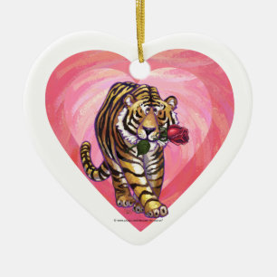 Décoration En Céramique Saint Valentin de Tigre