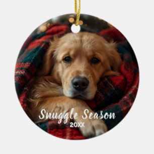 Décoration En Céramique Saison Golden Retriever Snuggle