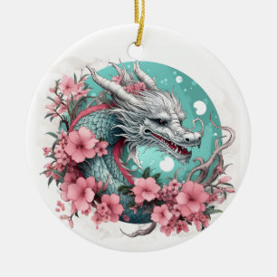 Décoration En Céramique Sakura Dragon