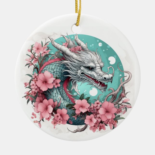 Décoration En Céramique Sakura Dragon (Devant)