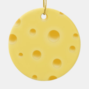 Décoration En Céramique Salutation de Noël au fromage drôle personnalisée