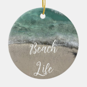 Décoration En Céramique Sandy Beach Life Floride Turquoise Blue Artsy Abst