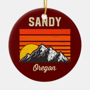 Décoration En Céramique Sandy Oregon Retro City State Vintage USA