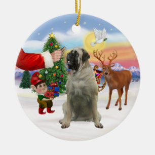 Décoration En Céramique Santas Treat - Bull Mastiff