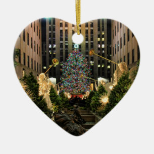 Décoration En Céramique Sapin de Noël du Rockefeller Center à NYC, Anges H