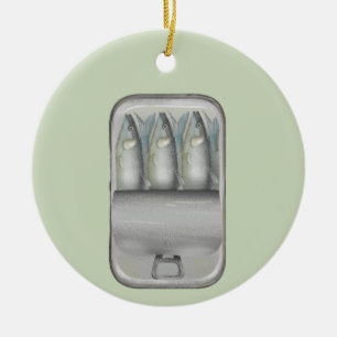 Décoration En Céramique Sardines dans une boîte