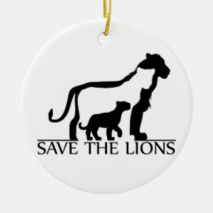 Décoration En Céramique Sauvez les lions