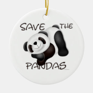 Décoration En Céramique Sauvez l'ornement de pandas