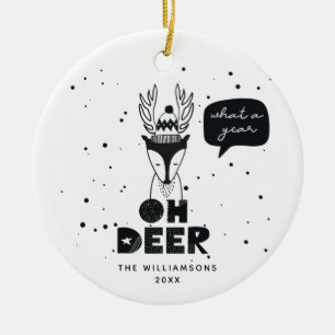 Décoration En Céramique Scandinavie moderne Deer Crazy Year Photo