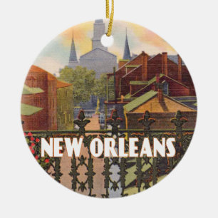 Décoration En Céramique Scène de cru de la Nouvelle-Orléans