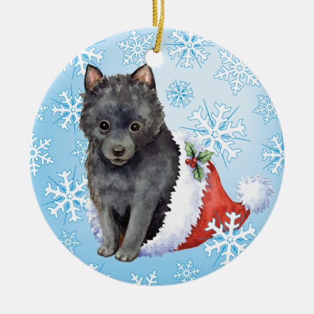 Décoration En Céramique Schipperke heureux de Howlidays (Devant)
