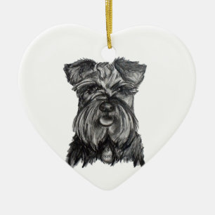 Décoration En Céramique Schnauzer allemand miniature
