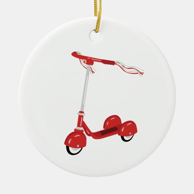 Décoration En Céramique Scooter Tassée (Devant)
