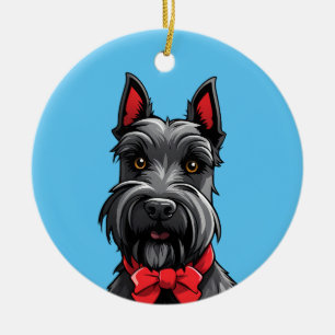 Décoration En Céramique Scottish Terrier