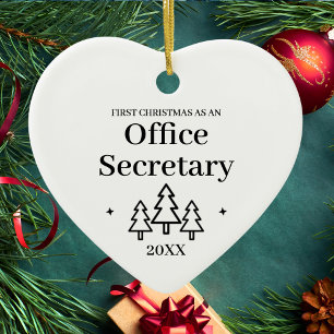 Décoration En Céramique Secrétaire de bureau Nouveau travail Noël