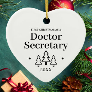 Décoration En Céramique Secrétaire du docteur New Job Noël