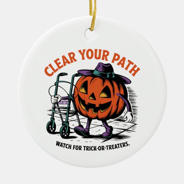 Décoration En Céramique Sécurité Jack-o'lanterne conviviale (Devant)