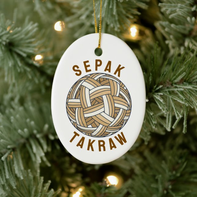 Décoration En Céramique Sepak Takraw Woven Ball (Arbre)