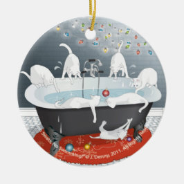 Décoration En Céramique Sept frappe, aucune natation !