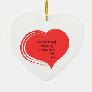 Décoration En Céramique série "Vous êtes dans mon cœur et mes pensées Amou