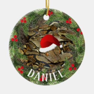 Décoration En Céramique Serpent de Noël