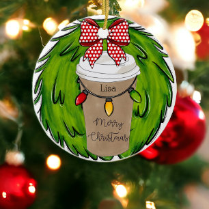 Décoration En Céramique Serre de café Christnas personnalisée