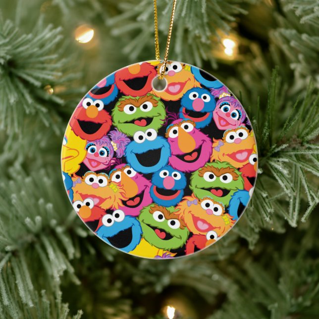 Décoration En Céramique Sesame Street Character Faces Pattern (Arbre)