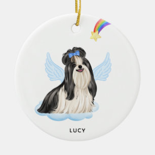 Décoration En Céramique Shih Tzu Angel Personnalisé Pet Dog Memorial