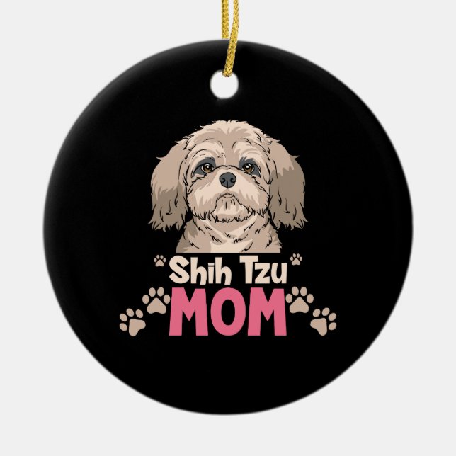 Décoration En Céramique Shih Tzu Mom (Devant)
