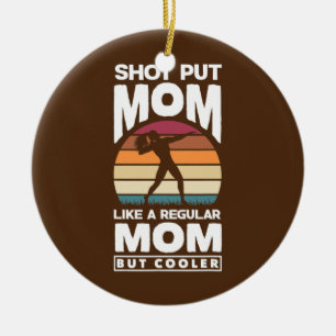 Décoration En Céramique Shot Put Putter Track et Field Shot Put Maman