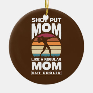 Décoration En Céramique Shot Put Putter Track et Field Shot Put Maman