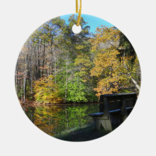 Décoration En Céramique Siège avec vue d'automne en Pennsylvanie