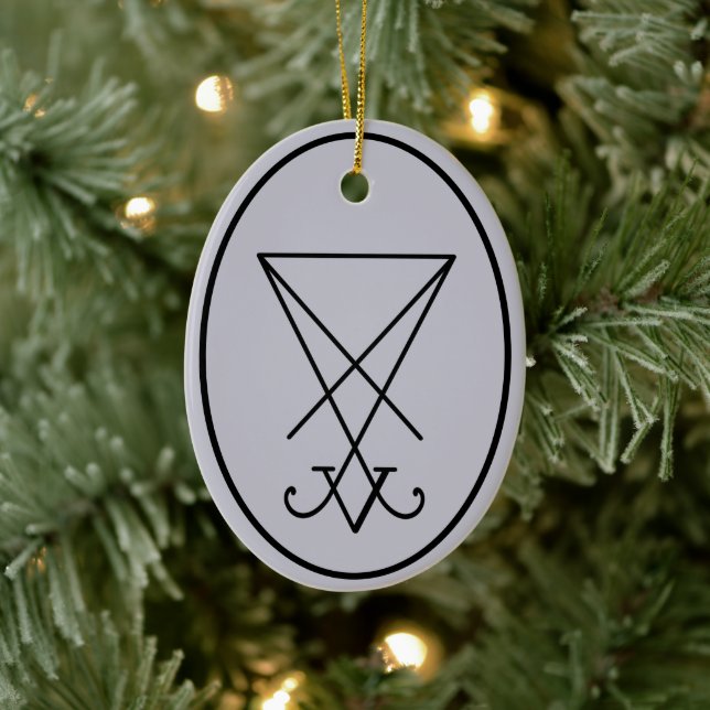 Décoration En Céramique Sigil de Lucifer Occult (Arbre)