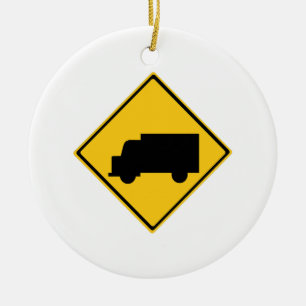 Décoration En Céramique Signal d'avertissement de camion routier