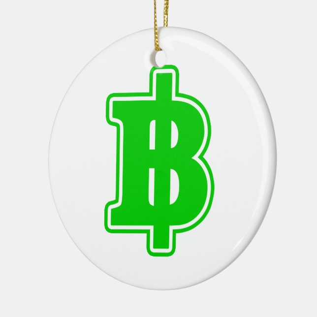 Décoration En Céramique SIGNE VERT BAHT ฿ devises thaïlandaises ฿ (Gauche)