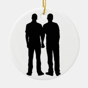 Décoration En Céramique Silhouette gaie de couples