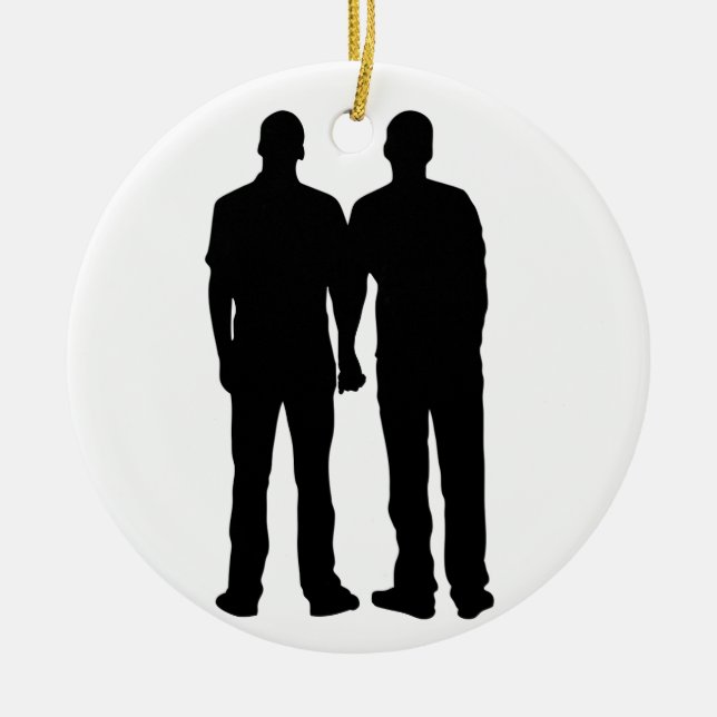 Décoration En Céramique Silhouette gaie de couples (Devant)