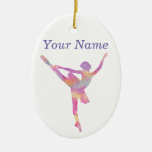 Silhouette personnalisée de ballerine d'aquarelle