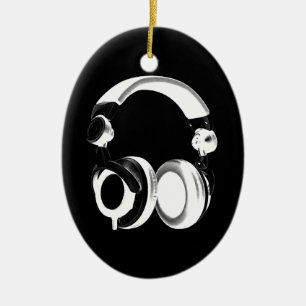 Décoration En Céramique Silhouette pour casque noir et blanc