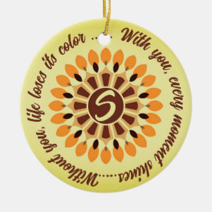 DÉCORATION EN CÉRAMIQUE SIMPLE COLORÉ MODERNE CADEAU FILLE SOEUR MOM L
