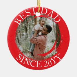 Décoration En Céramique Simple meilleur papa Joyeux Noël