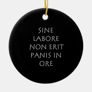 Décoration En Céramique Sine labore non erit panis en ore