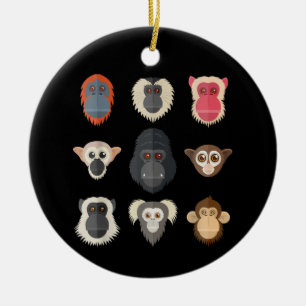 Décoration En Céramique Singe Chimpanzé Gorille Araignée Singe Écureuil M