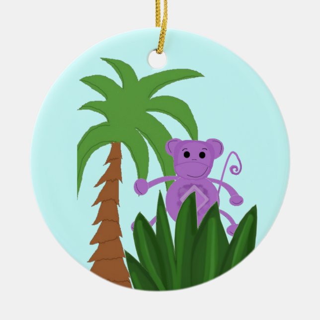 Décoration En Céramique Singe de la Jungle (Devant)