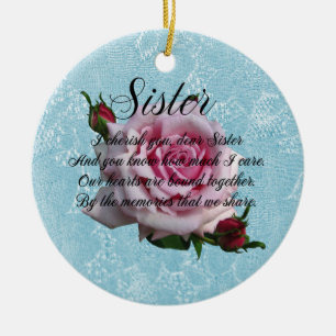 DÉCORATION EN CÉRAMIQUE SISTER QUOTE CÉRAMIQUE ORNAMENT
