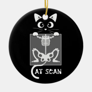 Décoration En Céramique Skeleton Cat Scan Ct Scaning Funny X Ray Pun mème