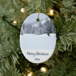 Décoration En Céramique Ski de neige sur mesure Ski d'hiver