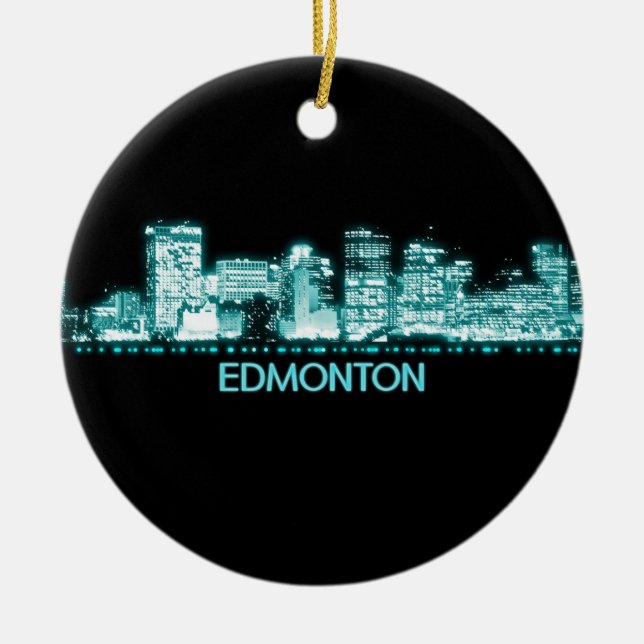 Décoration En Céramique Skyline d'Edmonton (Devant)